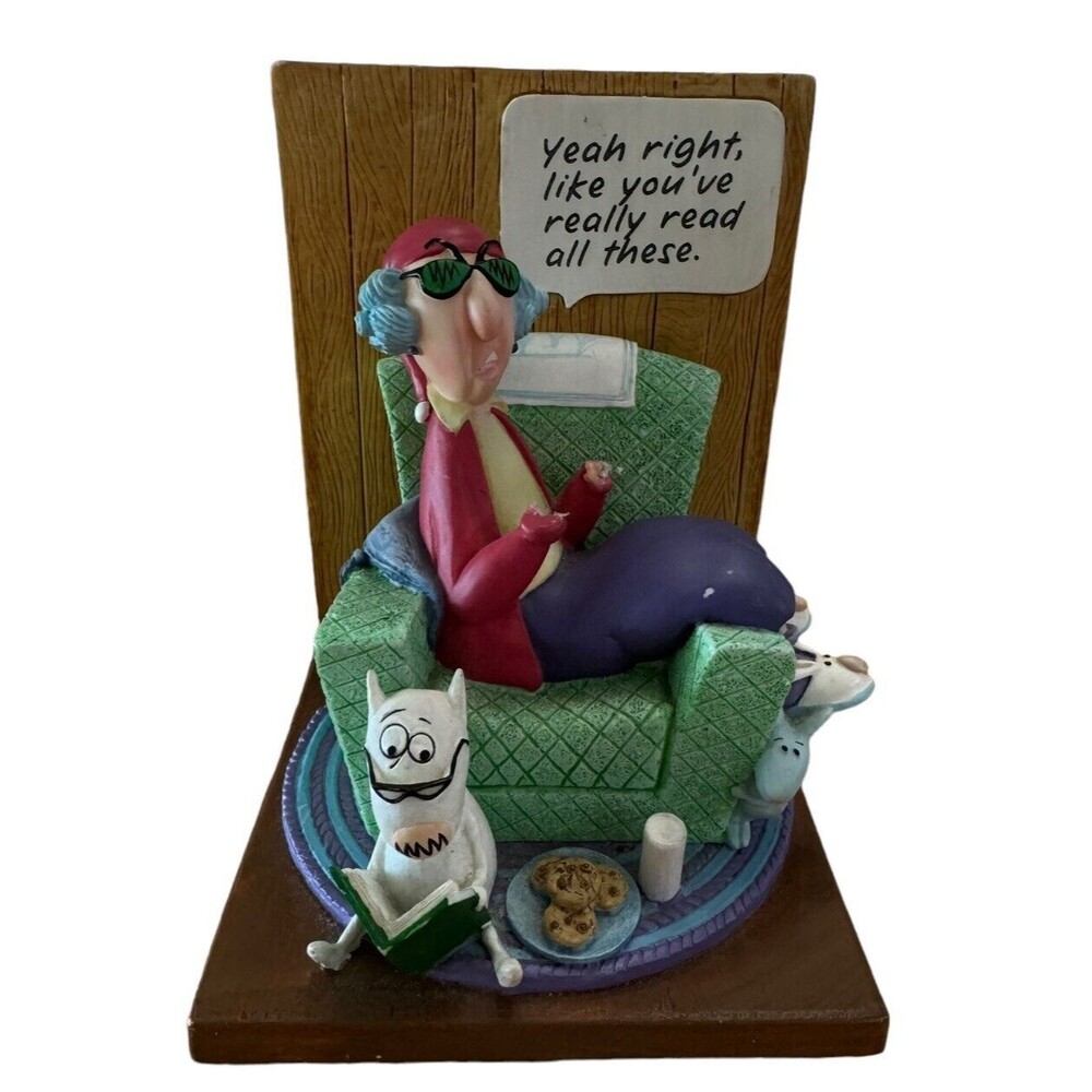 Hallmark Maxine & Dog Reading One Book End